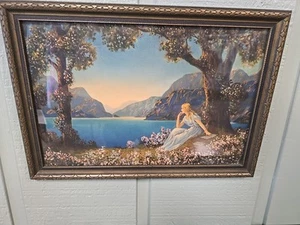 Vintage/Original ca. 1925 Litho Print~Original Deco Frame PARRISH STYLE - Picture 1 of 21