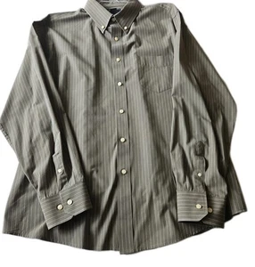 Dockers Oberhemd Herren XL Lite Olivgrün Streifen Classic Fit Button Down - Bild 1 von 9