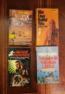 LOT OF 4 VINTAGE PHILIP K. DICK HIGH CASTLE BLADE RUNNER BUILD YOU EYE SKY VG - Picture 1 of 3