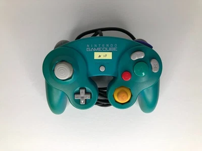 Official Nintendo Emerald Blue GameCube Controller OEM T3 (DOL-003) *Tested 10 - Image 1 of 4