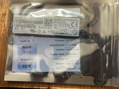 SanDisk X400 M.2 2280 256GB SSD | Model: SD8SN8U-256G-1012 | Dell P/n: 0K0GGC | - Image 1 of 2