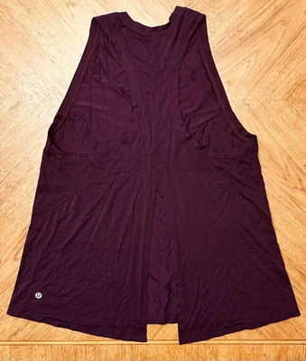 Lululemon Tank Top Womens Size 8 Violet Purple Open Back Shirt Gym Fitness - Image 1 of 4