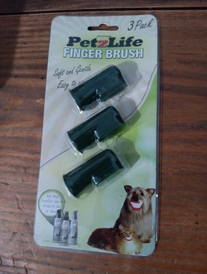 Petzlife Finger Brush Pet Finger Toothbrush Dog Cat Teeth Cleaning Brush New - Image 1 of 3