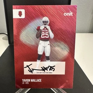 2025 ONIT Arkansas Razorbacks Football Tavion Wallace #S-7 Base Signature Auto - Picture 1 of 3