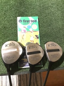 KZG Left Handed Managing Power Woods Set (D, 3W, 5W) Wizard Osborne Graphite LH - Picture 1 of 11