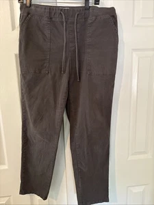 Pantalones para mujer Lou & Grey verde militar cintura elástica con cordón estilo carpintero M - Imagen 1 de 5