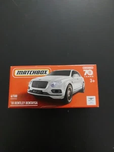 Matchbox Power Grabs White 2018 Bentley Bentayga, New In Package  - Picture 1 of 4