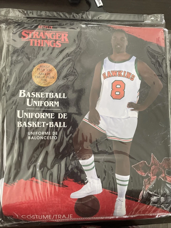 Stranger Things Lucas Hawkins Basketball Uniform Cosplay Costume Halloween XXL - Image 1 of 1