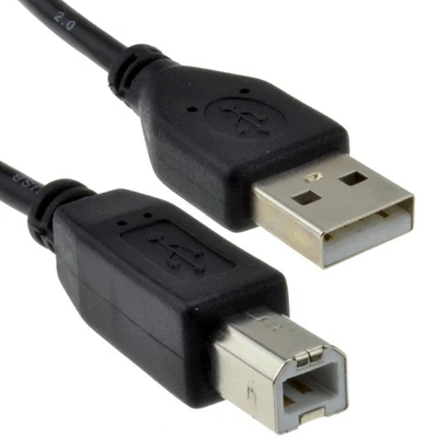 USB Printer Cable 2.0 Leads A Plug to B 25cm/50cm/1m/2m/3m/5m Canon Epson HP UK - Image 1 of 4