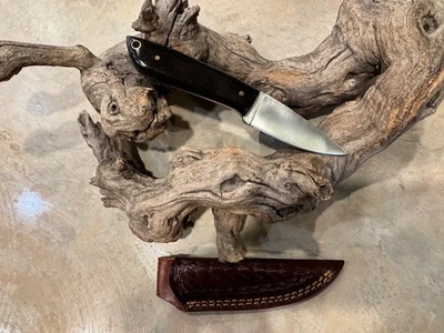 Sweet EDC PEN belt  knife High Carbon Steel w/Black Horn handles - Image 1 of 3