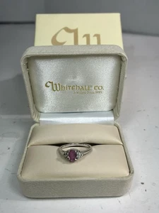 Wunderschönes 14k Weißgold mit Diamanten & herausragendem Stein Tansanit? Größe 8,2 Q B - Bild 1 von 4