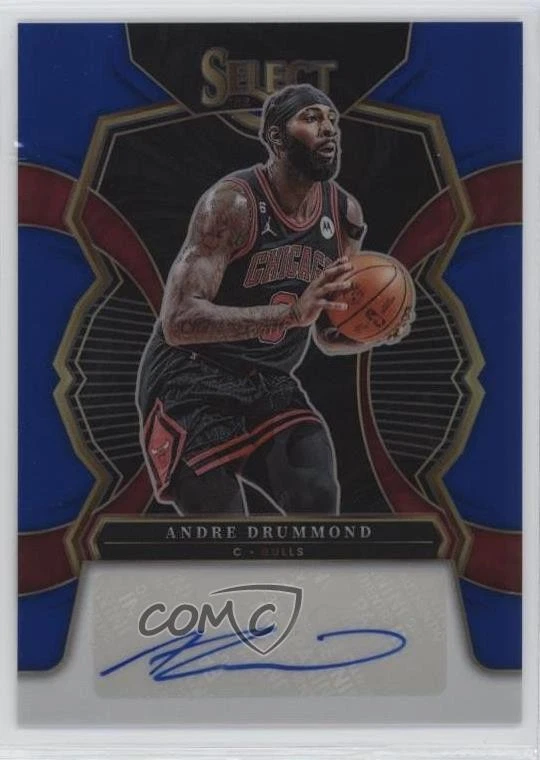 2022-23 Panini Select Signatures Blue Prizm /49 Andre Drummond #S-ADM Auto - Image 1 of 2