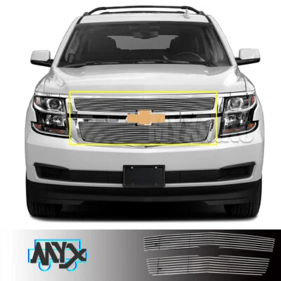 Fits 01-02 Chevy Silverado 2500HD/3500 Chrome Billet Grille Grill Insert Combo - Изображение 1 из 4