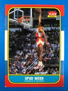 1986-87 Fleer #120 Spud Webb EXMINT Atlanta Hawks Legend - Photo 1/2