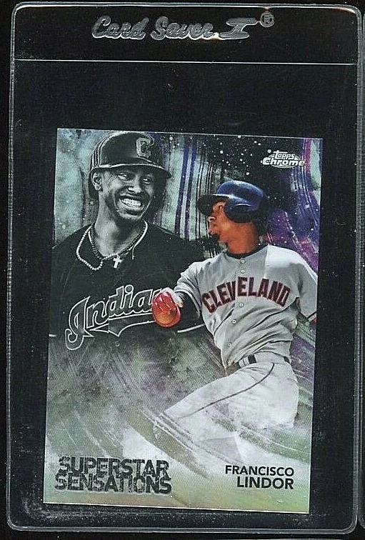 2018 TOPPS CHROME SUPERSTAR SENSATIONS #SS-8 FRANCISCO LINDOR CLEVELAND INDIANS  - Image 1 of 1