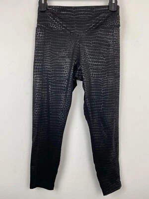 Victoria’s Secret Pink size Large Black Crocodile Ultimate V High-Waist Leggings - Image 1 of 4