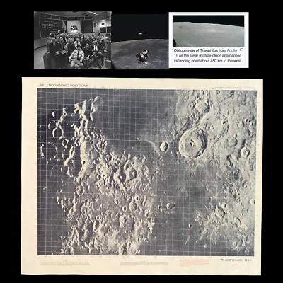RARE! 1961 Early Apollo Program 1st EDITION Lunar Surface Moon Navigation Map - Image 1 of 4