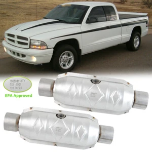 Convertidor catalítico de entrada/salida de 2,5" para Dodge Dakota 1997-2011 3,9 L V6 V8 2 piezas - Imagen 1 de 20