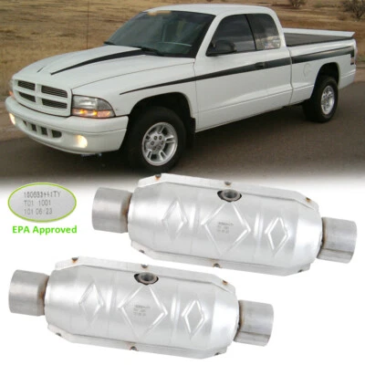 Convertidor catalítico de entrada/salida de 2,5" para Dodge Dakota 1997-2011 3,9 L V6 V8 2 piezas Foto 1 de 4