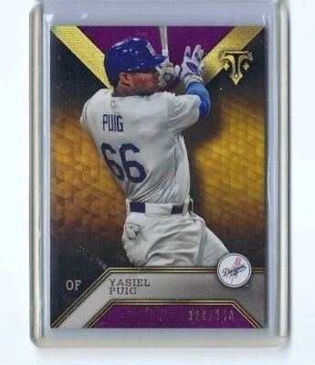 2016 Topps Triple Threads Amethyst 320/340 Yasiel Puig #20 - Image 1 of 2
