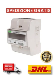 Contatore di corrente trifase 3×230V/400V+N IP51 LE-03MW CT - Foto 1 di 2