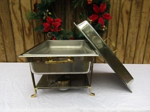 9 QT Chafing Dish Buffet Set, Rectangular Durable Buffet Warmer Vollrath 46040 - Picture 1 of 8