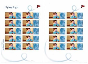 2005 FLYING HIGH  HELLO  personalized STAMPS GENERIC SMILERS COMPLETE  SHEET - Picture 1 of 1