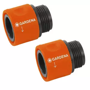 2x Manguera Transición GARDENA 2917 Conector Manguera 26,5mm G 3/4" Pulgadas #25 - Imagen 1 de 3