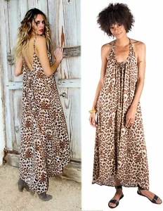 TYSA Wanderlust Leopard Print Backless Maxi Dress XS - Picture 1 of 3