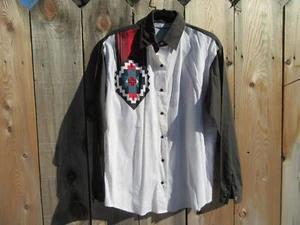 Vintage 1993 Adobe Rose Aztec Country Southwestern Shirt Size Small Cowgirl - Picture 1 of 7
