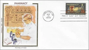 Pharmacy Prescription Medical Drugs Science USA Colorano Silk 1473 FDC 1972 - Picture 1 of 2