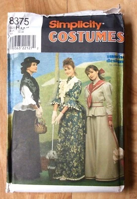 Simplicity Pattern 8375 Victorian Titanic Mary Poppins Dress Costume UNCUT 6-10 - Image 1 of 2