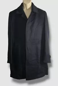 $1695 Neiman Marcus Men's Blue Wool Cashmere Coat Jacket Size 54R - Picture 1 of 2