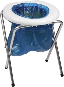 Tragbarer Toilettensitz Camping Kommode Taschen klappbar Outdoor Reise Notfall Wohnmobil - Bild 1 von 1