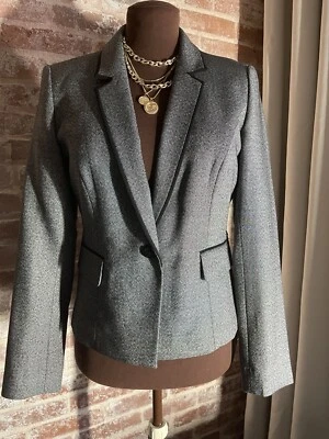 Chaqueta Blazer Hobbs London Para Mujer Clásica de Lana Botón Frontal Único Talla 6 Foto 1 de 4