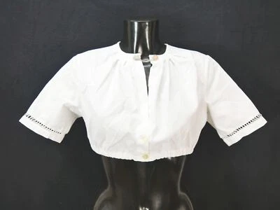 Gr.38 Dirndlbluse weiß Bluse für Dirndl Chiemseer Baumwolle mit Verschluß B10247 - Bild 1 von 4