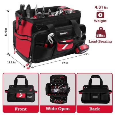ARROW 17" Large Tool Bag with 36 Multipurpose Pockets Tool Bags Waterproof USA - Image 1 of 4