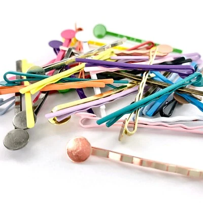 BOBBY PINS - 100 - 2" Esmalte Colorido Bobby Pins/Alfileres para el Cabello con Almohadillas de Pegamento (8 mm) Foto 1 de 4