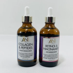 Ani Gold Day Night Serum Set Face Collagen Firming Anti Aging Wrinkle Brightened - Picture 1 of 12