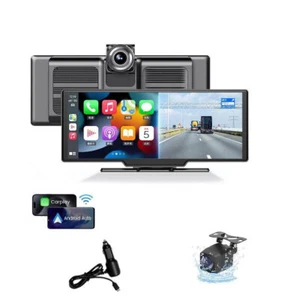 Wireless Carplay Screen for Car with 4K Dash Cam 10.26 Inch Touch Screen GPS - Picture 1 of 13