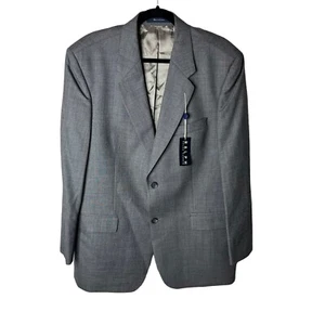 NWT Ralph Lauren Size 42 R Sport Coat Blazer 100% Virgin Wool 2 Button Gray FLAW - Picture 1 of 17