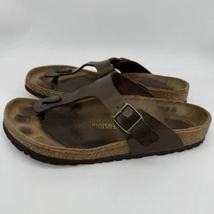Birkenstock Gizeh Birko-Flor Sandale Damen EU 42 Slipper Zehenstegsschuh Braun - Bild 1 von 7