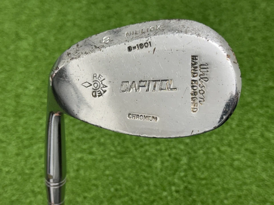 Vintage Wilson Hand Forged Chromium CAPITOL NIBLICK (8) Left Handed Golf Club - Image 1 of 4