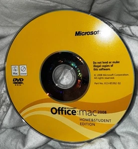 Microsoft MS Office Mac 2008 Home Student Edition Includes Product Keys - Picture 1 of 4