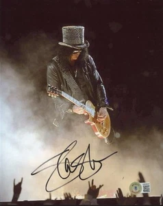 Slash Guns N Roses foto firmata/auto 8 x 10 BAS LOA - Foto 1 di 3