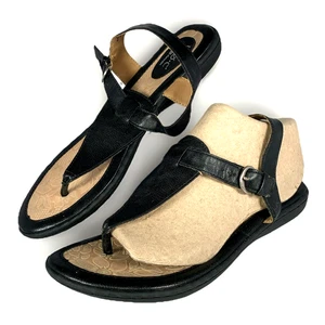 BOC Born Concept Damen-Sandale schwarz Kunstleder Riemen TStrap Fersenriemen, 9M NEU - Bild 1 von 20