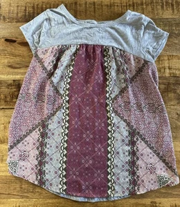 Maurices Damen Kurzarm T-Shirt Oberteil Tee Grau Rosa Größe M - Bild 1 von 5