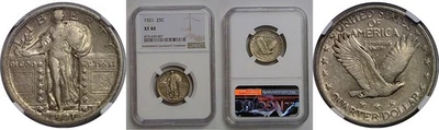 1921 Standing Liberty Quarter   NGC XF-40 - Image 1 of 3