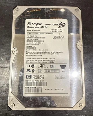 ST340016A Seagate  40GB, 7200RPM, 3.5" Internal Hard Drive TESTED* - Image 1 of 3