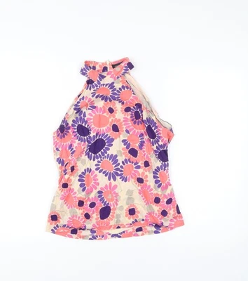 French Connection Womens Multicoloured Floral Halter Blouse Size 12 - Image 1 of 4
